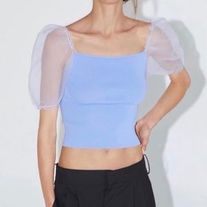 Baby Blue Zara Top
